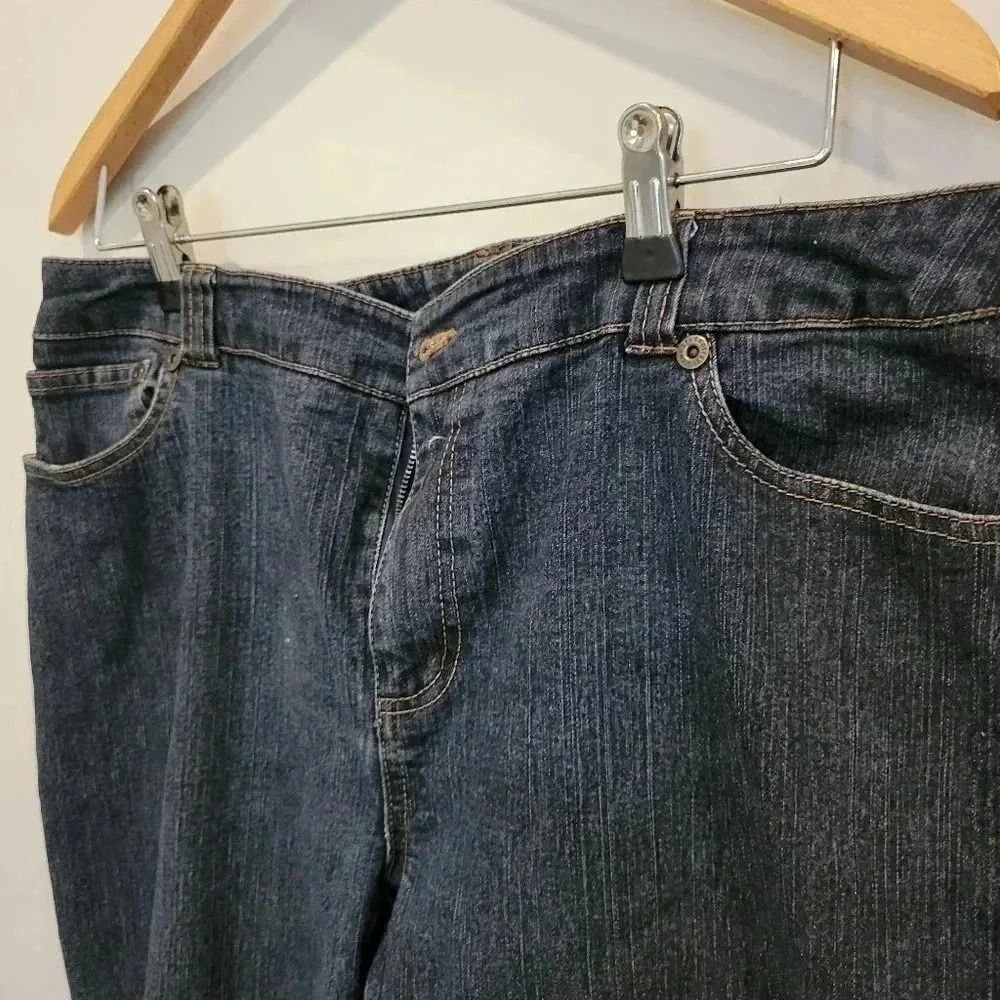 Womans Contrast Blue Jeans sz 15 Junior straight leg - Picture 5 of 6
